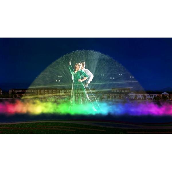 Large Amusement Park Water Screen Projection Stainless Steel 304 316 Material