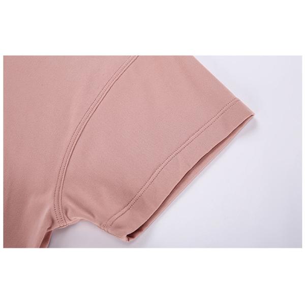 Quick Drying Loose Short Sleeve T Shirt Womens Fitting Yoga Crop Tops