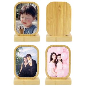 Modern Bamboo Wood Sublimation Photo Frame Tabletop Display Family Keepsake
