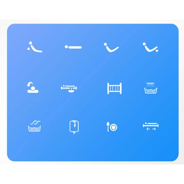 Length 2000mm Hospital Nursing Bed Remote Control Icu Hospital Bed