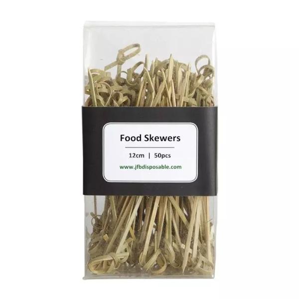 Custom Bamboo Knot Skewers Toothpicks 12cm For Cocktail Event Supplies