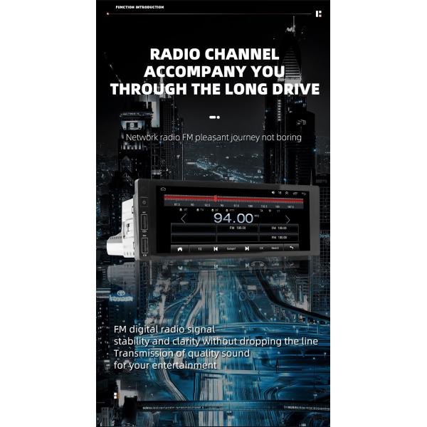 1G/2G RAM Car Audio FM AUX Bluetooth Carplay Android Auto 6.86'' Car Radio MP5 Player