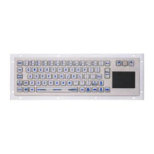 China SS304 Industrial Metal Keyboard 1.5mm Key Travel PS2 on sale