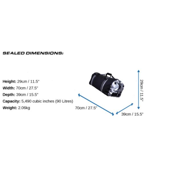 90L Waterproof Travel Bags Silver Black Travel Duffel Bags Camping