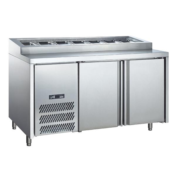 Single-Temperature Refrigerated Pizza Prep Table for Hotels and Restaurants Air Cooling Mode Hotel & Restaurant Supplies