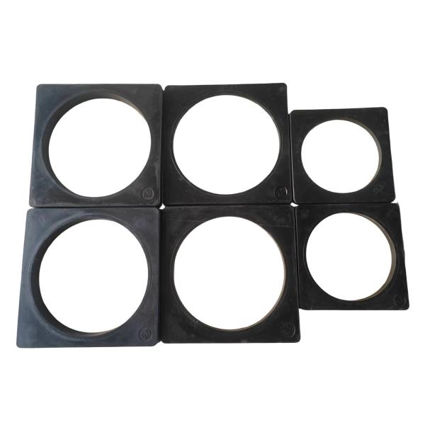 3kg Traffic Cone Base Weights Anti Fall Rubber Base Weight 370*370mm