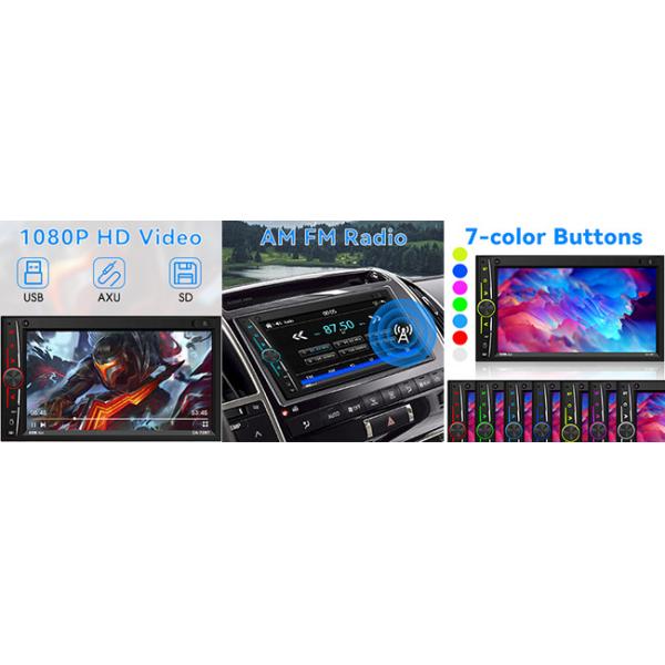 Wince 2 Din MP5 Car Stereo 7 Inch Touch Screen Radio With Universal Control