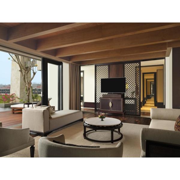 Tropical Luxury Holiday / Resort Hotel On Island Natural Themed Solid Wood Vintage Furnitures