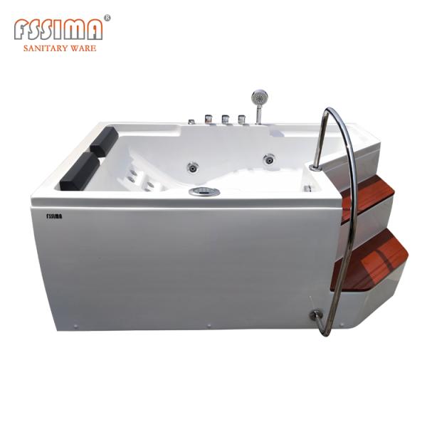 Free Standing Air Jetted Drop-In Bathtub 1700mm Acrylic Big Water Jet