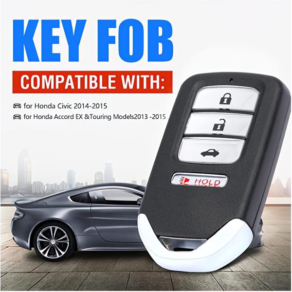 Honda Keyless Entry Vehicle Remote Key Car Smart Key Fob 6.6*3.6CM 4 Buttons