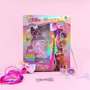 China Stylish Mini Play House Girls DIY Kids Hair Kit Pretend Decoration Hair Style Toy on sale