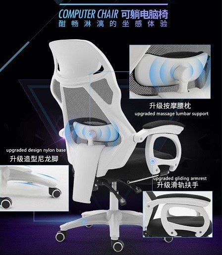 best racing seat gaming seat with massage lumbar support pc gaming chair with gliding armrest third generation racer