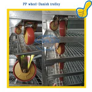 China Pa Wheel Plywood Material Danish Trolleys For Horticulture on sale