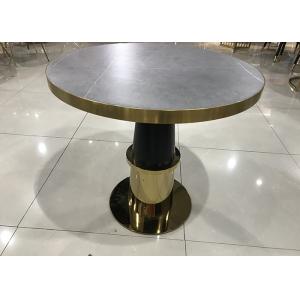 Cheap Round Stainless Steel 80cm Marble Top Living Room Tables wholesale