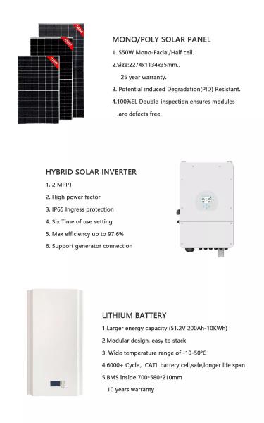 INMETRO 3kw Off Grid Solar System 5kw 10kw Home Solar Panel Kit