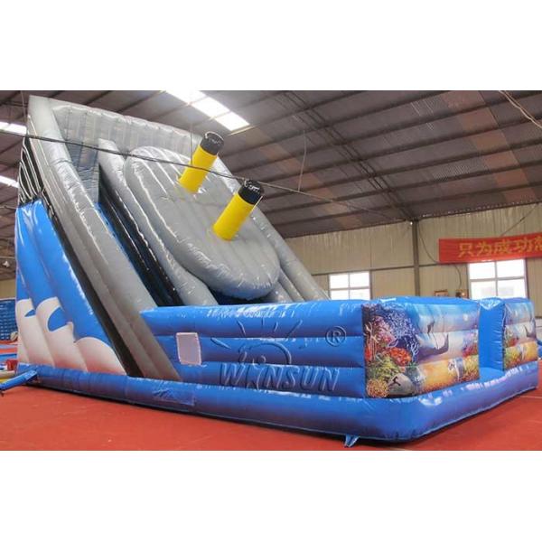 Titanic Inflatable Dry Slide Fireproof PVC Made Environmental Friendly