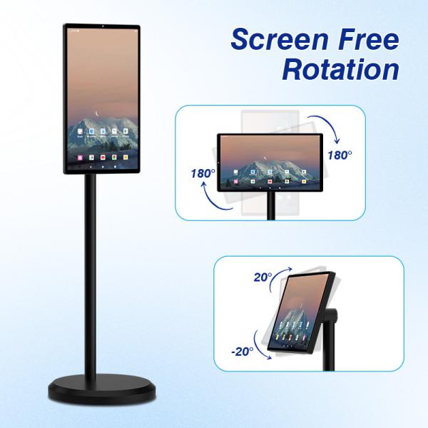 60Hz 21.5 Inch Smart TV 1920x1080 Portable Stand TV Android 12