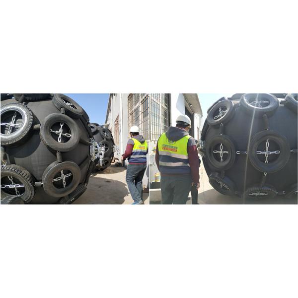 Rubber Aircraft Tire Yokohama Marine Fenders , Black Pneumatic Marine Fenders