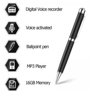 China Digital Audio Voice Activated Recorder Pen / Ballpoint Pen / Dictaphone / MP3 Player / One Button Recording on sale