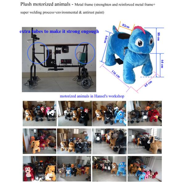 Hansel coin operated childrens rides stuffed animals / ride on toy