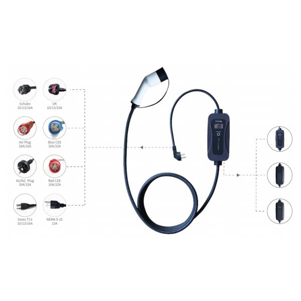 OEM 22KW Electric Vehicle Accessories 3 Phase EV Charger 230VAC