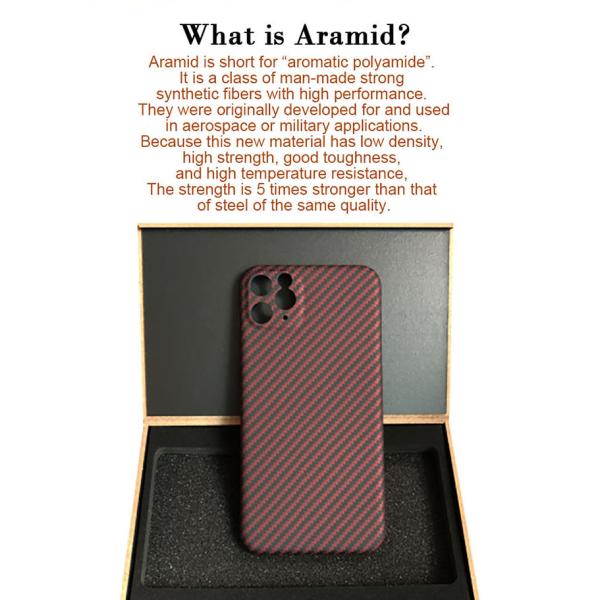 Lightweight Matte Finish iPhone 11 Pro Max Aramid Case Carbon Fiber Phone Case