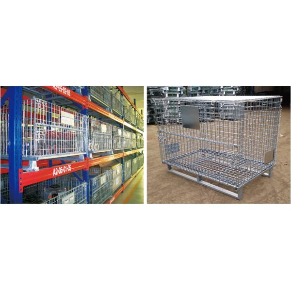 B05: Galvanized Wire Mesh Container Foldable Storage Cage Wire Container