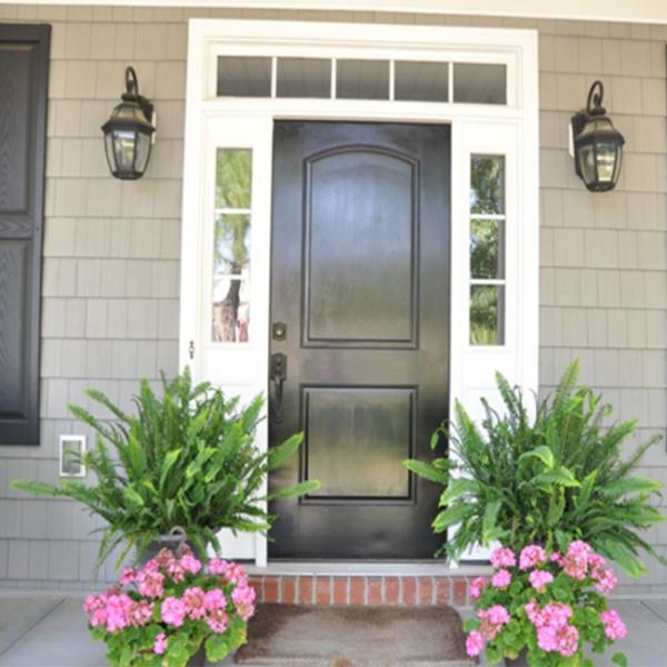 Commercial Solid Wood Interior Doors With Glass , Solid Wood Front Doors For Homes