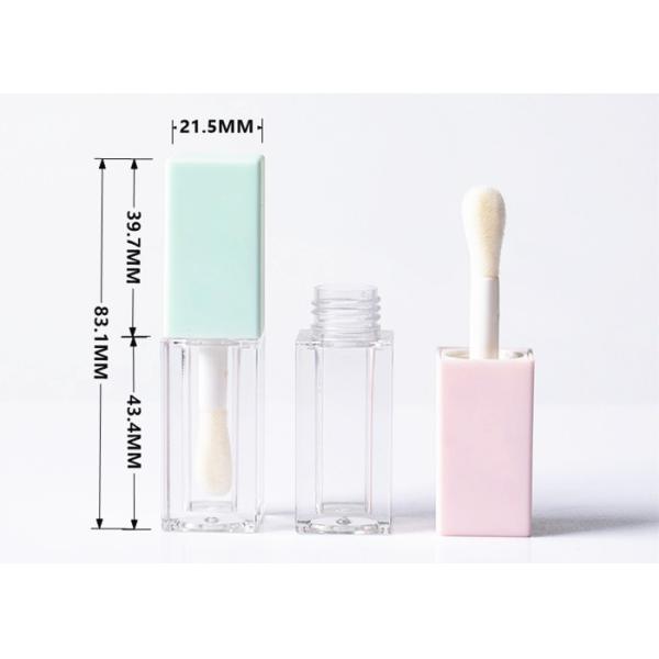 Square 5ml Purple Green Lip Gloss Tube Custom logo Empty Lip Gloss Tube Cosmetic Packaging