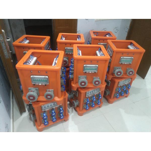 MK2 3 Phase Portable Distribution Panels IP66 With Orange Entertainment Splitter Stacker