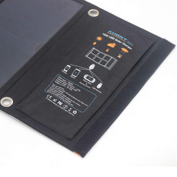 Mini ETFE USB portable Solar Panel Phone Charger 15W 5V Outdoor Hiking Camping Backpack solar powered phone charger