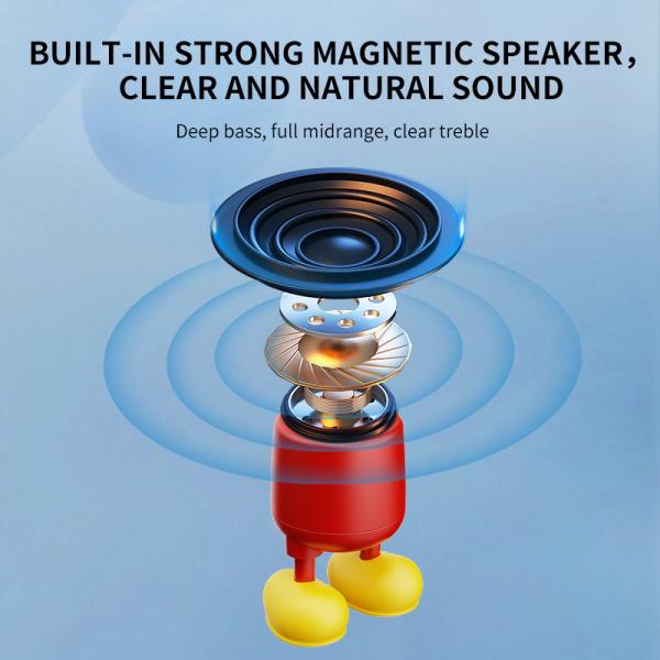 Portable Wireless Hifi Outdoor Mini Speaker with Subwoofer Blue tooth Small Round