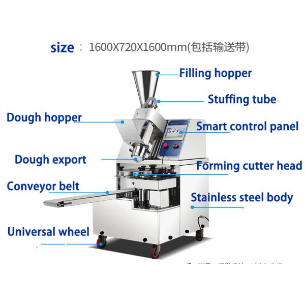 Automatic Steamed Stuffed Bun India Nepal Baozi Xlb Bau Momo Making Machine