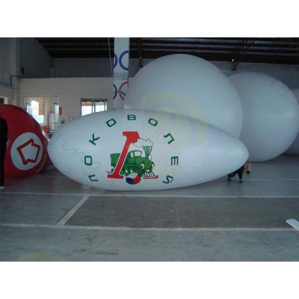 Inflatable 0.18mm PVC Helium Zeppelin , Exhibition Digital Printing Helium Airships