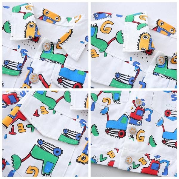 6 Years Unisex Spring Children'S Clothing Long Sleeve Denim Jacket Cartoon Car