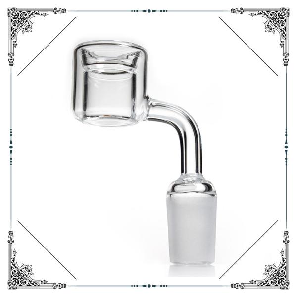 90 Degree Quartz Thermal Banger Nail 14mm Male Female In Clear Color