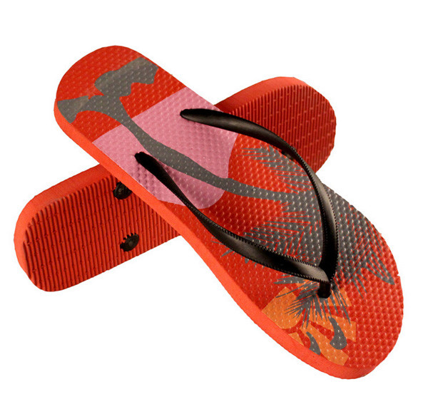 V strap full color printed Women Flip flops thongs slipers manufacturers