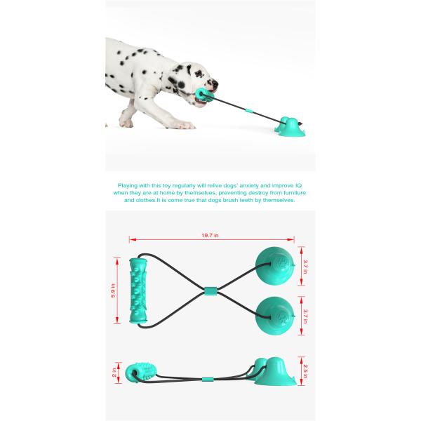 High Quality New Single Suction Cup Molar Ball Dog Toothbrush Teeth Cleaning Chew Toys For Pet