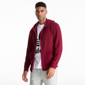 Unisex long sleeve winter rib cuff zipper up hoodies