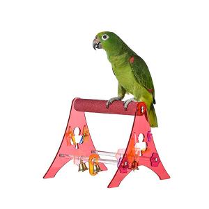 Cheap acrylic portable play gym bird stands,for conures and cockatiel ,medium wholesale
