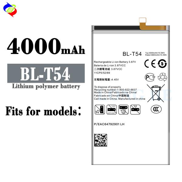 4000mAh/4650mAh Capacity BL-T54 Oem Phone Battery Replacement for LG Stock 0 Cycle