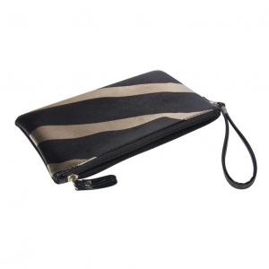 Cheap Printed Stripe Promotional PU Leather Cosmetic Bags With Handles wholesale