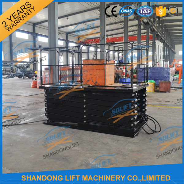 500kgs 10M Hydraulic Heavy Duty Scissor Lift Vertical Material Scissor Lift Platform With CE