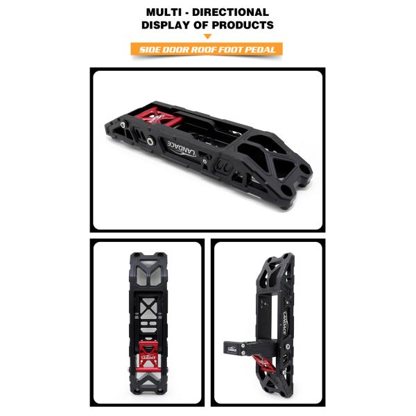 Off Road Aluminium Alloy Side Door Hinge Foldable Step Foot Pedal for Jeep Wrangler