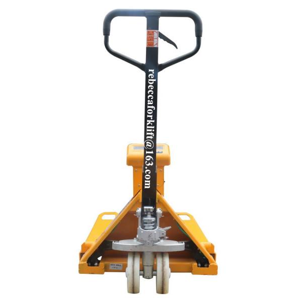 Warehouse 2.5 Ton Pallet Truck , 2500KG Mobile Scale Hand Pallet Trolley