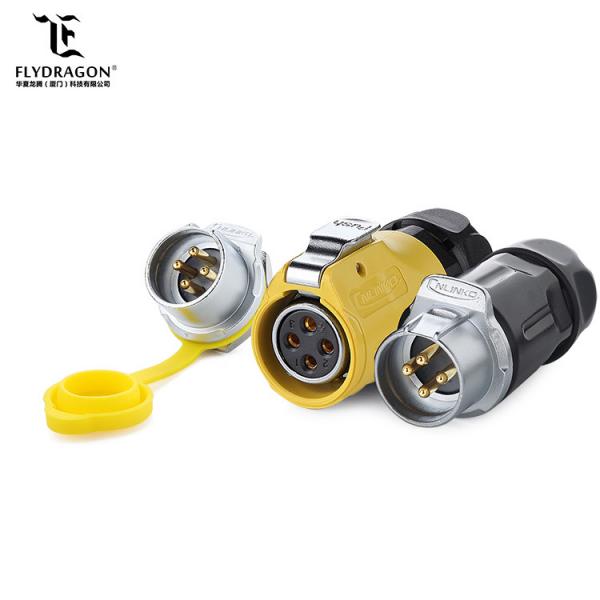 Quality LP20 4pin Power Circular Connector Audio Male Female Easy Locking Waterproof IP65/IP67 for LED Equipment for sale
