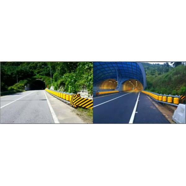 Road Traffic Safety ISO Standard PU and PVC Safety Roller Guard Rail Rolling Barrier