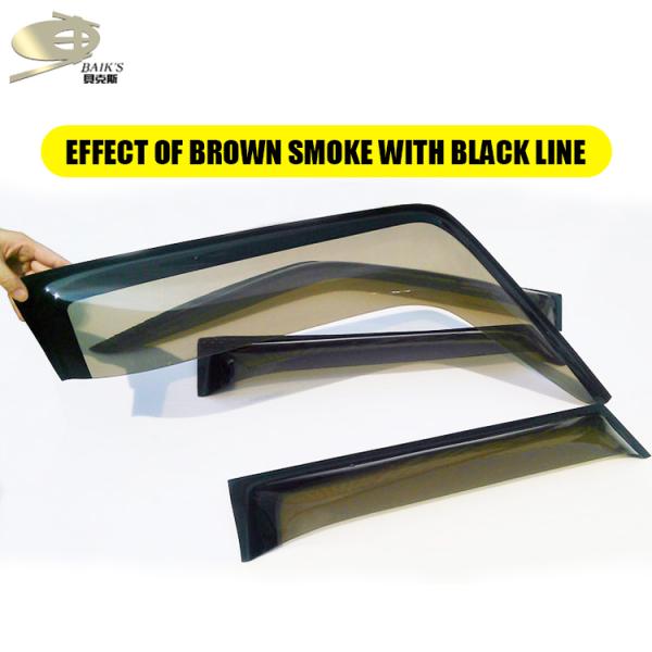3M Tape Auto Vent Shades Grade A Dark Smoke Wind Guards For Trucks