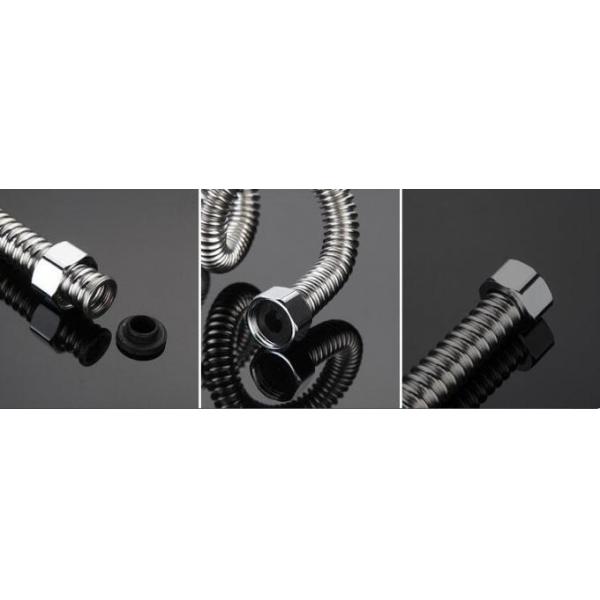 G1/2" DN15  Stainless Steel Brass Screw 360° Flexible Corrugated Pipe Faucet Water Tube 50cm Longth
