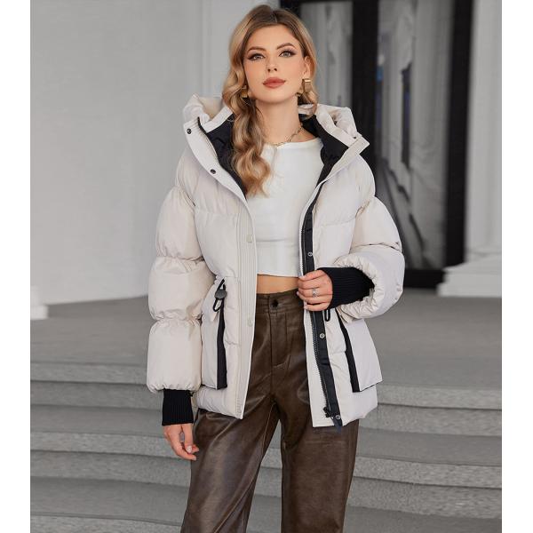 Short Length Thickened Down / Cotton Jacket Trendy Loose Style With Down Filling